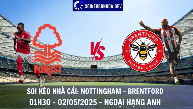 Nhận định kèo bóng đá Nottingham Forest vs Brentford - 02/05/2025 - Ngoại hạng Anh